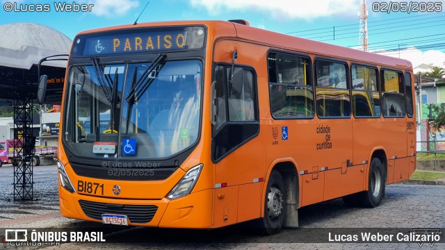 Transporte Coletivo Glória BI871 na cidade de Curitiba, Paraná, Brasil, por Lucas Weber Calizario. Número da foto: #13095935.