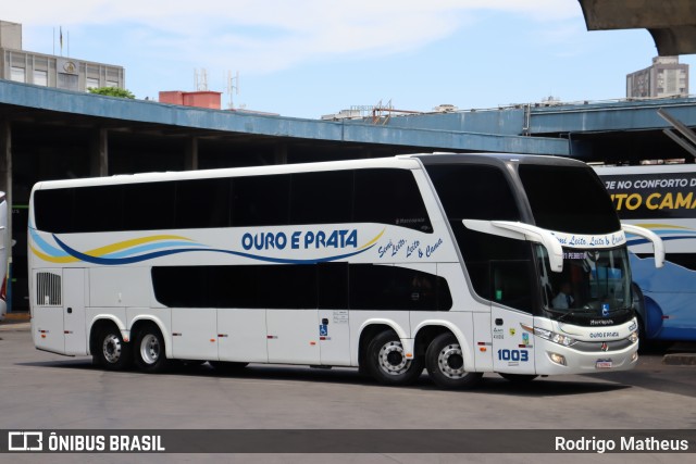 Viação Ouro e Prata 1003 na cidade de Porto Alegre, Rio Grande do Sul, Brasil, por Rodrigo Matheus. Número da foto: #13097549.