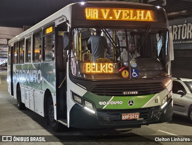 Rio D´Ouro Transportes Coletivos 13 na cidade de São João de Meriti, Rio de Janeiro, Brasil, por Cleiton Linhares. Número da foto: #13096492.