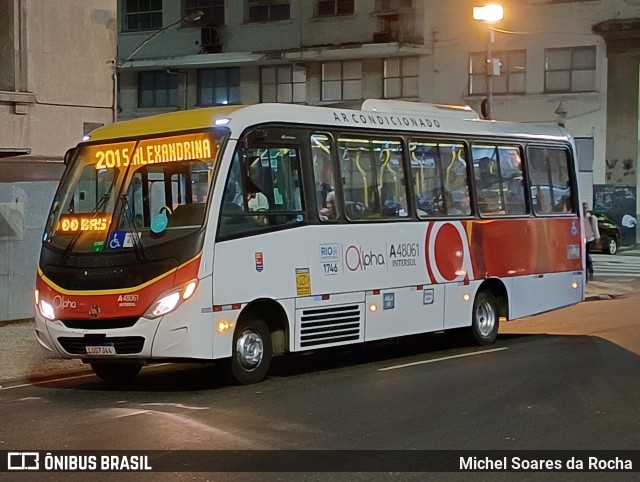 Auto Viação Alpha A48061 na cidade de Rio de Janeiro, Rio de Janeiro, Brasil, por Michel Soares da Rocha. Número da foto: #13097895.