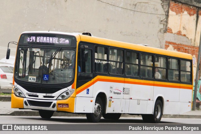 Transportes Paranapuan B10006 na cidade de Rio de Janeiro, Rio de Janeiro, Brasil, por Paulo Henrique Pereira Borges. Número da foto: #13096666.