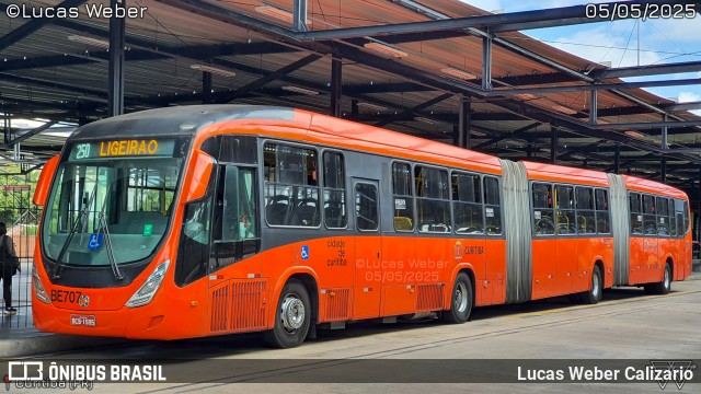 Transporte Coletivo Glória BE707 na cidade de Curitiba, Paraná, Brasil, por Lucas Weber Calizario. Número da foto: #13098707.