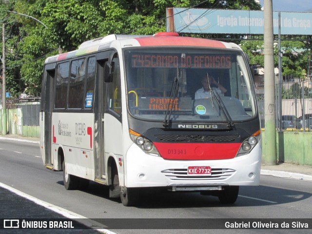 Transportes Barra D13343 na cidade de Rio de Janeiro, Rio de Janeiro, Brasil, por Gabriel Oliveira da Silva. Número da foto: #13098005.
