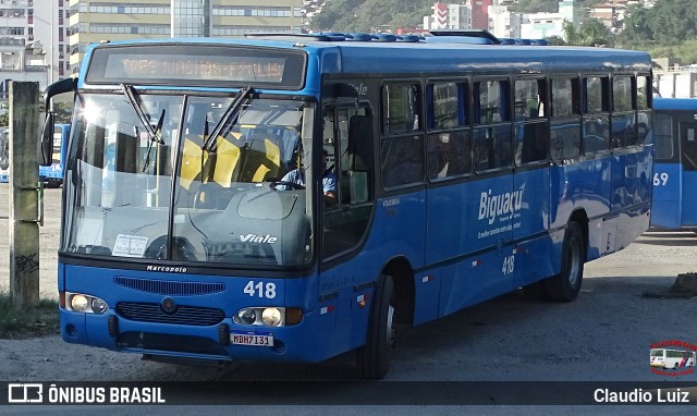 Biguaçu Transportes Coletivos Administração e Participação 418 na cidade de Florianópolis, Santa Catarina, Brasil, por Claudio Luiz. Número da foto: #13150423.