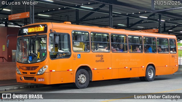 Transporte Coletivo Glória BA277 na cidade de Curitiba, Paraná, Brasil, por Lucas Weber Calizario. Número da foto: #13150526.