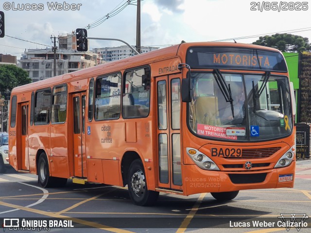 Transporte Coletivo Glória BA029 na cidade de Curitiba, Paraná, Brasil, por Lucas Weber Calizario. Número da foto: #13150516.