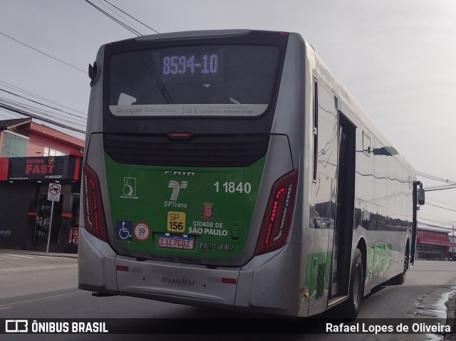Viação Santa Brígida 1 1840 na cidade de São Paulo, São Paulo, Brasil, por Rafael Lopes de Oliveira. Número da foto: #13150713.
