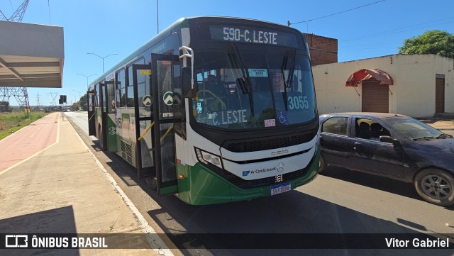 Expresso Caribus Transportes 3055 na cidade de Cuiabá, Mato Grosso, Brasil, por Vitor Gabriel. Número da foto: #13149930.