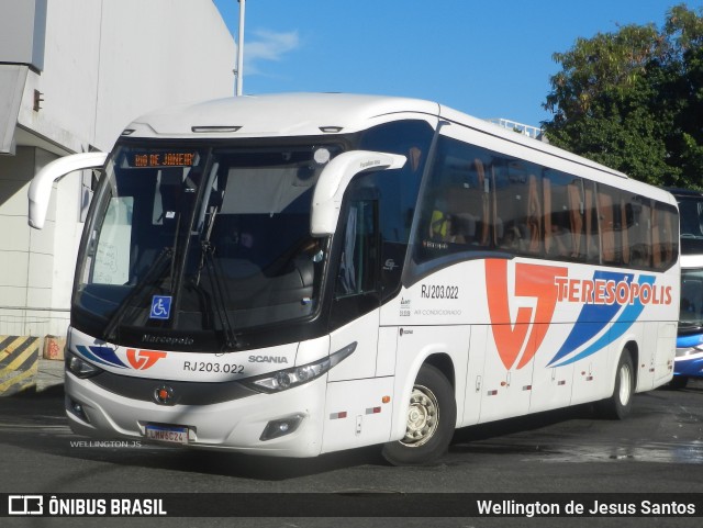 Viação Teresópolis RJ 203.022 na cidade de Rio de Janeiro, Rio de Janeiro, Brasil, por Wellington de Jesus Santos. Número da foto: #13149553.