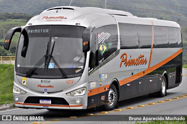 Primotur Transportes e Turismo 4028 na cidade de Aparecida, São Paulo, Brasil, por Bruno Aparecido Machado. Número da foto: #13148964.