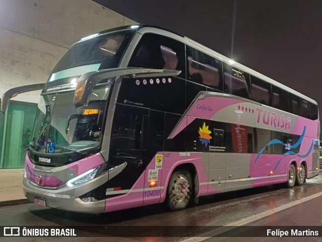 Turisa Turismo 10400 na cidade de Santana do Livramento, Rio Grande do Sul, Brasil, por Felipe Martins. Número da foto: #13149910.