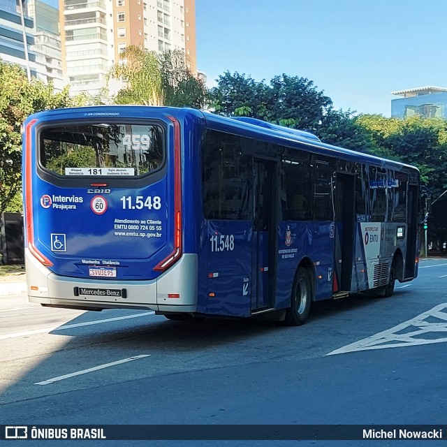 Viação Pirajuçara 11.548 na cidade de São Paulo, São Paulo, Brasil, por Michel Nowacki. Número da foto: #13150181.