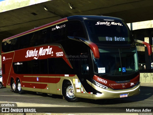 Santa Maria Fretamento e Turismo > Transportes Santa Maria(SP) 1800 na cidade de Belo Horizonte, Minas Gerais, Brasil, por Matheus Adler. Número da foto: #13149552.