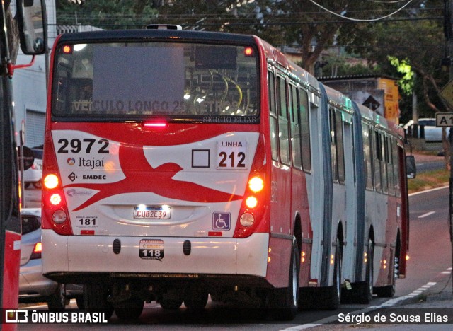 Itajaí Transportes Coletivos 2972 na cidade de Campinas, São Paulo, Brasil, por Sérgio de Sousa Elias. Número da foto: #13149749.
