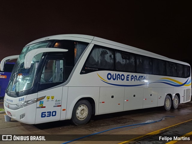 Viação Ouro e Prata 630 na cidade de Santana do Livramento, Rio Grande do Sul, Brasil, por Felipe Martins. Número da foto: #13149896.