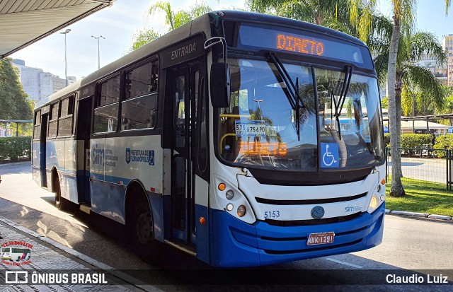 Insular Transportes Coletivos 5153 na cidade de Florianópolis, Santa Catarina, Brasil, por Claudio Luiz. Número da foto: #13150285.