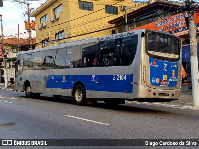 Sambaíba Transportes Urbanos 2 2104 na cidade de São Paulo, São Paulo, Brasil, por Diego Cardoso da Silva. Número da foto: #13149779.