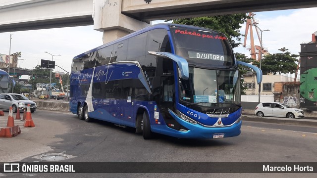 Marlim Azul Turismo 8002 na cidade de Rio de Janeiro, Rio de Janeiro, Brasil, por Marcelo Horta. Número da foto: #13149712.