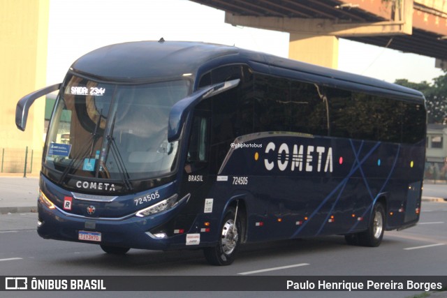 Viação Cometa 724505 na cidade de Rio de Janeiro, Rio de Janeiro, Brasil, por Paulo Henrique Pereira Borges. Número da foto: #13150630.