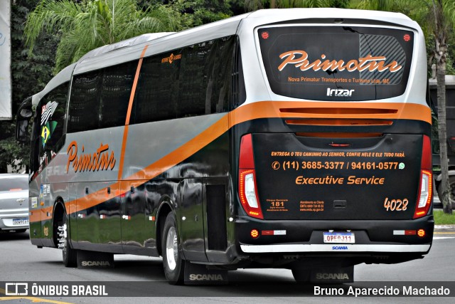 Primotur Transportes e Turismo 4028 na cidade de Aparecida, São Paulo, Brasil, por Bruno Aparecido Machado. Número da foto: #13148971.
