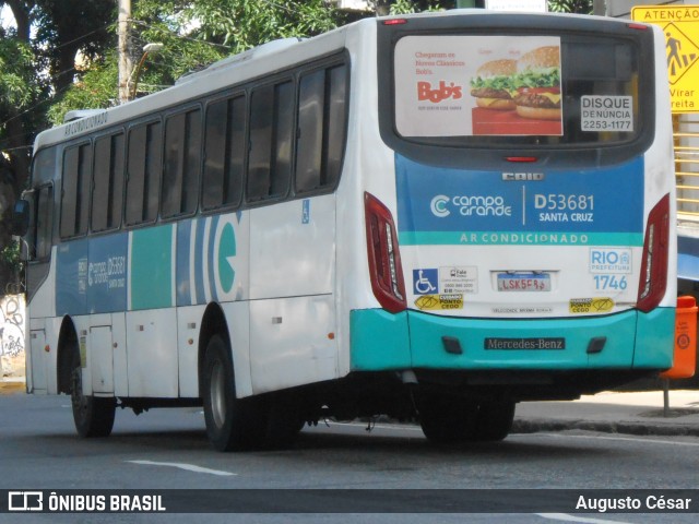 Transportes Campo Grande D53681 na cidade de Rio de Janeiro, Rio de Janeiro, Brasil, por Augusto César. Número da foto: #13154000.