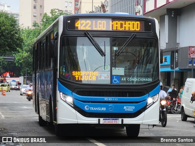 Transurb A72009 na cidade de Rio de Janeiro, Rio de Janeiro, Brasil, por Brenno Santos. Número da foto: #13150975.