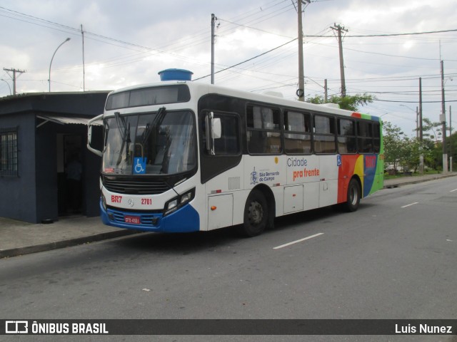 BR7 Mobilidade 2701 na cidade de São Bernardo do Campo, São Paulo, Brasil, por Luis Nunez. Número da foto: #13153521.