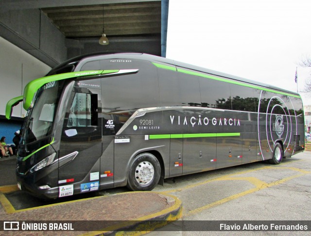 Viação Garcia 92081 na cidade de Sorocaba, São Paulo, Brasil, por Flavio Alberto Fernandes. Número da foto: #13151784.