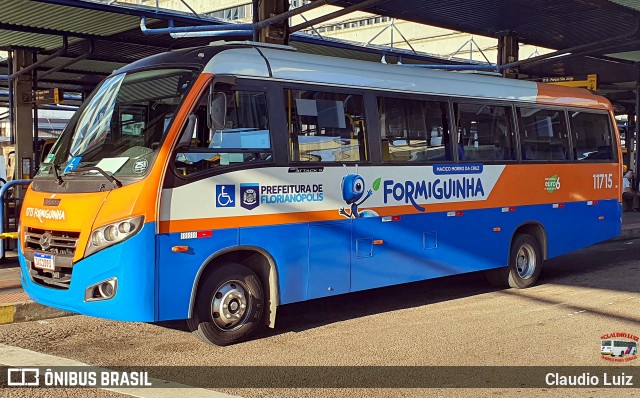 Canasvieiras Transportes 11715 na cidade de Florianópolis, Santa Catarina, Brasil, por Claudio Luiz. Número da foto: #13152532.