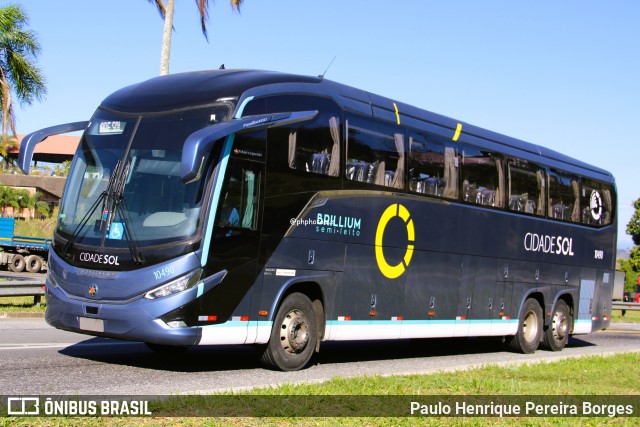 Viação Cidade Sol 10490 na cidade de Barra do Piraí, Rio de Janeiro, Brasil, por Paulo Henrique Pereira Borges. Número da foto: #13153491.