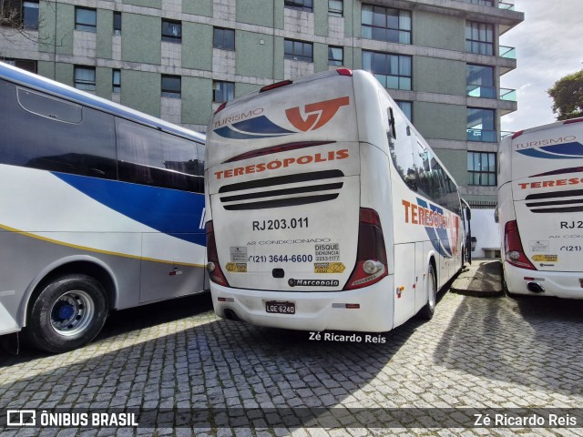 Viação Teresópolis RJ 203.011 na cidade de Petrópolis, Rio de Janeiro, Brasil, por Zé Ricardo Reis. Número da foto: #13152048.