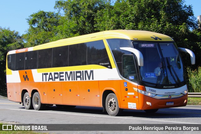 Viação Nova Itapemirim 70000 na cidade de Barra do Piraí, Rio de Janeiro, Brasil, por Paulo Henrique Pereira Borges. Número da foto: #13153455.