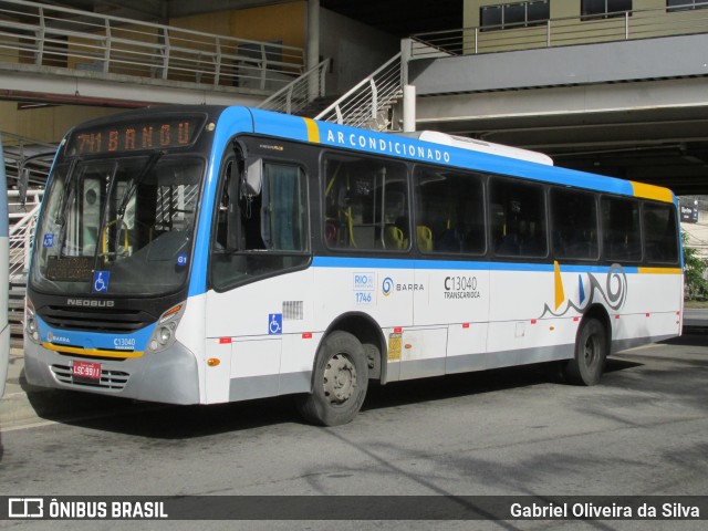 Transportes Barra C13040 na cidade de Rio de Janeiro, Rio de Janeiro, Brasil, por Gabriel Oliveira da Silva. Número da foto: #13153670.