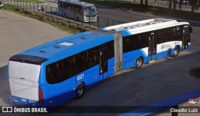 Transol Transportes Coletivos 0321 na cidade de Florianópolis, Santa Catarina, Brasil, por Claudio Luiz. Número da foto: #13152469.