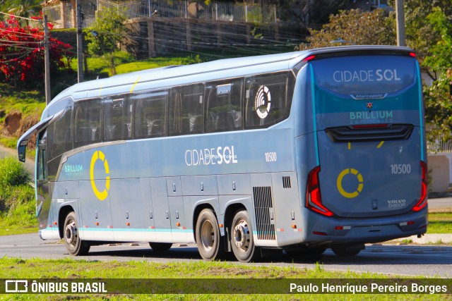 Viação Cidade Sol 10500 na cidade de Barra do Piraí, Rio de Janeiro, Brasil, por Paulo Henrique Pereira Borges. Número da foto: #13153496.