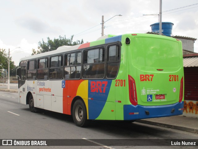 BR7 Mobilidade 2701 na cidade de São Bernardo do Campo, São Paulo, Brasil, por Luis Nunez. Número da foto: #13153518.