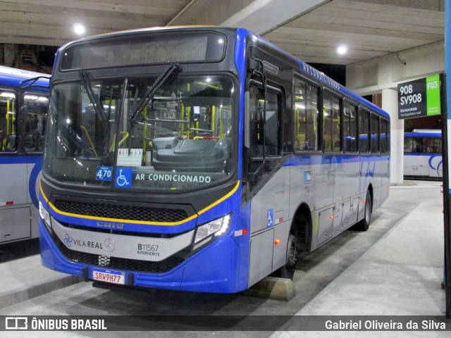 Viação Vila Real B11567 na cidade de Rio de Janeiro, Rio de Janeiro, Brasil, por Gabriel Oliveira da Silva. Número da foto: #13153787.