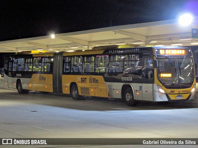 Mobi Rio E901058 na cidade de Rio de Janeiro, Rio de Janeiro, Brasil, por Gabriel Oliveira da Silva. Número da foto: #13153835.