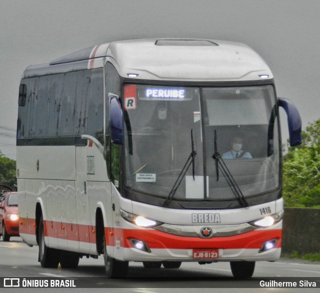 Breda Transportes e Serviços 1416 na cidade de Praia Grande, São Paulo, Brasil, por Guilherme Silva. Número da foto: #13151206.