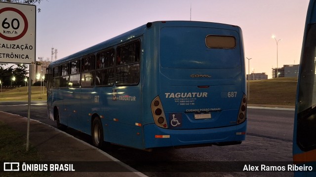 Taguatur - Taguatinga Transporte e Turismo 05687 na cidade de Brasília, Distrito Federal, Brasil, por Alex Ramos Ribeiro. Número da foto: #13156677.