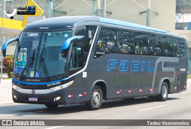 Fácil Transportes e Turismo RJ140.051 na cidade de Rio de Janeiro, Rio de Janeiro, Brasil, por Tadeu Vasconcelos. Número da foto: #13157019.