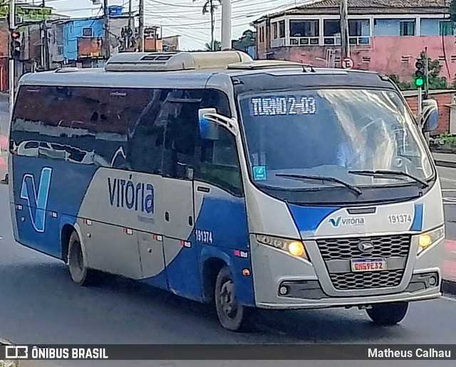 Vitória Transportes 191374 na cidade de Salvador, Bahia, Brasil, por Matheus Calhau. Número da foto: #13155685.