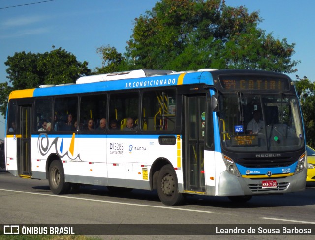 Transportes Barra D13285 na cidade de Rio de Janeiro, Rio de Janeiro, Brasil, por Leandro de Sousa Barbosa. Número da foto: #13156930.