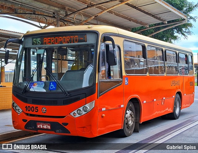Auto Viação São José dos Pinhais 1005 na cidade de São José dos Pinhais, Paraná, Brasil, por Gabriel Spiss. Número da foto: #13156971.