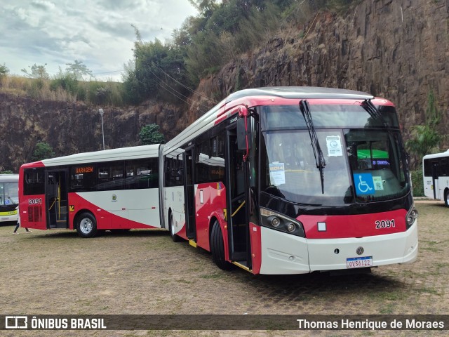 Itajaí Transportes Coletivos 2091 na cidade de Campinas, São Paulo, Brasil, por Thomas Henrique de Moraes. Número da foto: #13155744.