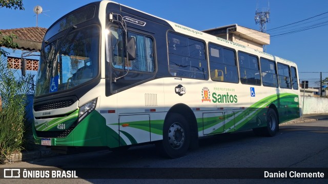 Viação Piracicabana Santos 4501 na cidade de Santos, São Paulo, Brasil, por Daniel Clemente. Número da foto: #13157251.