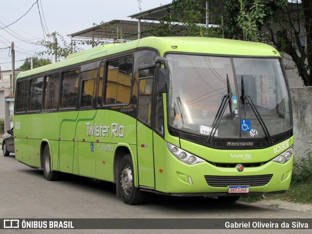 Twister Rio Transporte e Turismo 1033 na cidade de Magé, Rio de Janeiro, Brasil, por Gabriel Oliveira da Silva. Número da foto: #13157199.