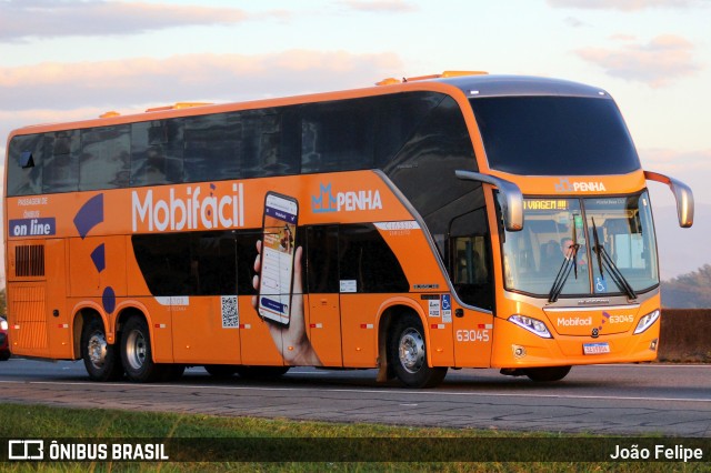 Empresa de Ônibus Nossa Senhora da Penha 63045 na cidade de Canas, São Paulo, Brasil, por João Felipe. Número da foto: #13155282.