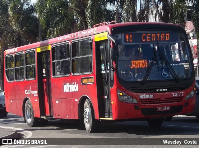 Auto Ônibus Brasília 1.3.117 na cidade de Niterói, Rio de Janeiro, Brasil, por Wescley  Costa. Número da foto: #13155969.