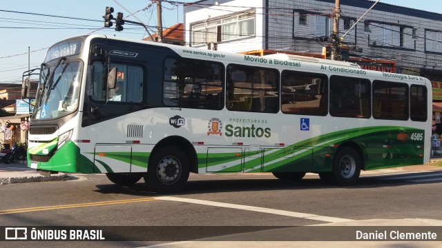 Viação Piracicabana Santos 4505 na cidade de Santos, São Paulo, Brasil, por Daniel Clemente. Número da foto: #13157191.